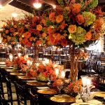 orangeroses,green hydrangeas,yellow roses centerpieces for your wedding. Di it yourself flowers 