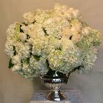 Hydrangeas and roses in silverbucket perla farms hydrangeas and roses for your wedding nationwide delivery.